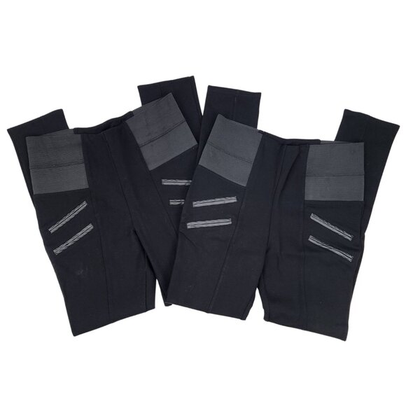 Ci Sono Women Medium 27x25 Black Pull On Elastic Waist Knit Ponte Pants Leggings - Picture 2 of 13